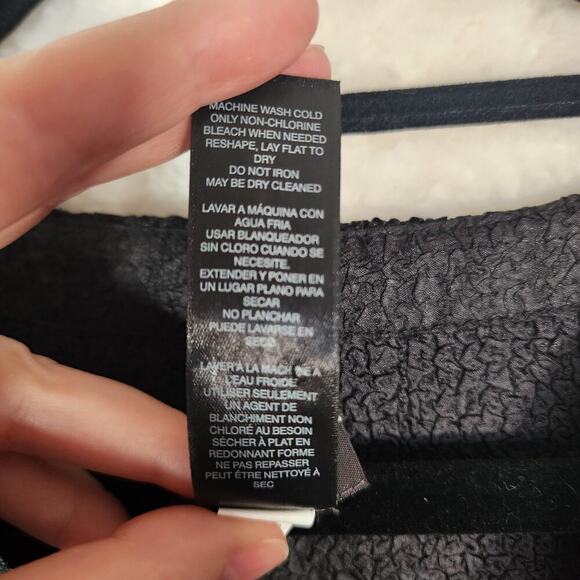 Chico's Travelers Collection 2 (L 12/14) Patched Crushed Duster Button Red Black - Picture 7 of 9